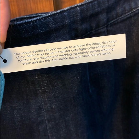 Talbots Denim Button Front A-Line Skirt - Picture 12 of 15